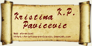 Kristina Pavičević vizit kartica
